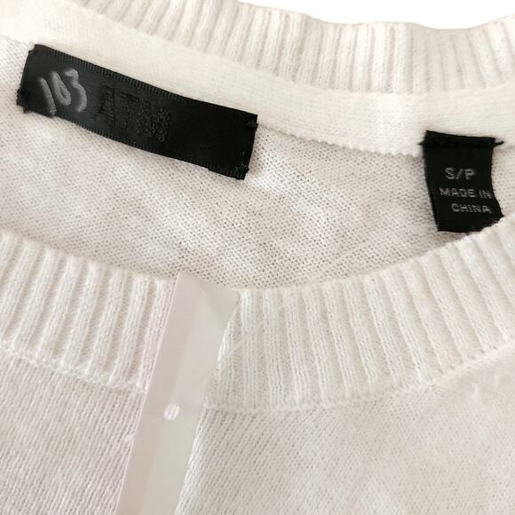 ATM Anthony Thomas Melillo Boxy Dip Dye crewneck sweater yellow ombre Size S NEW - Picture 5 of 7